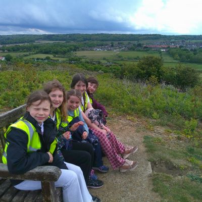 Enjoying the view on the way to Sheringham